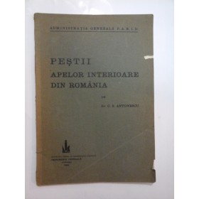 PESTII APELOR INTERIOARE DIN ROMANIA - C.S. ANTONESCU - 1934